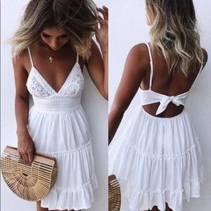 NWT ILLA ILLA WHITE CROCHET TOP DRESS